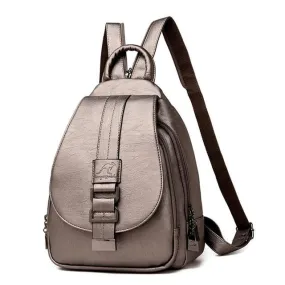 3-in-1 Women's Leather Casual Backpacks for Travel and School