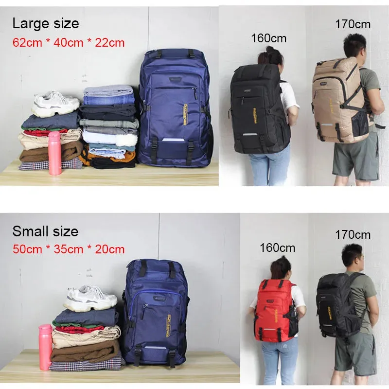 50L/80L Large Capacity Travel Backpack Camping Hiking Luggage School Bag