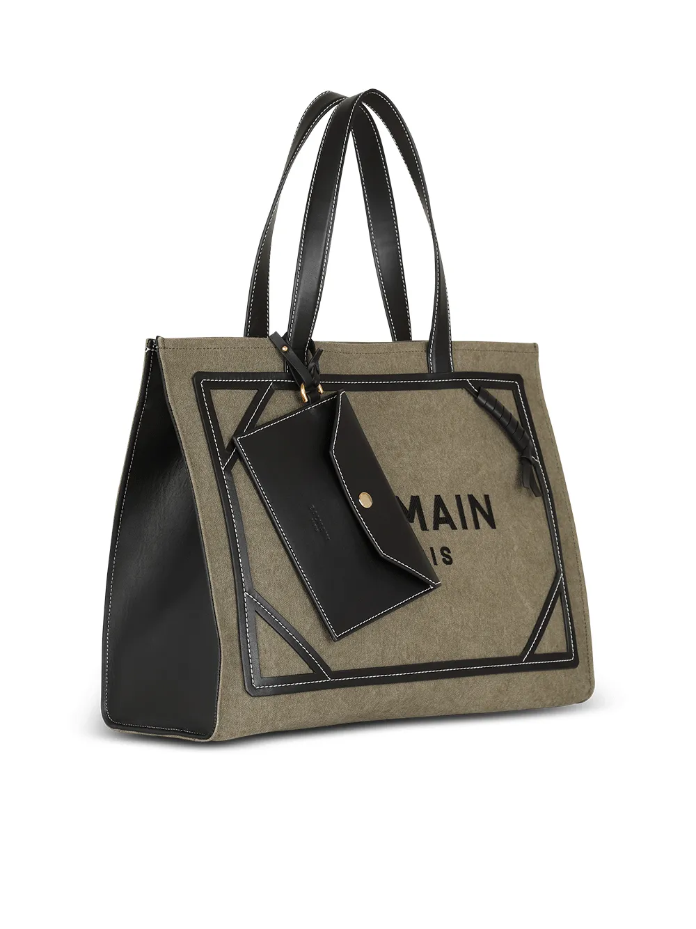 B-Army Shopper Medium-Canvas & Logo