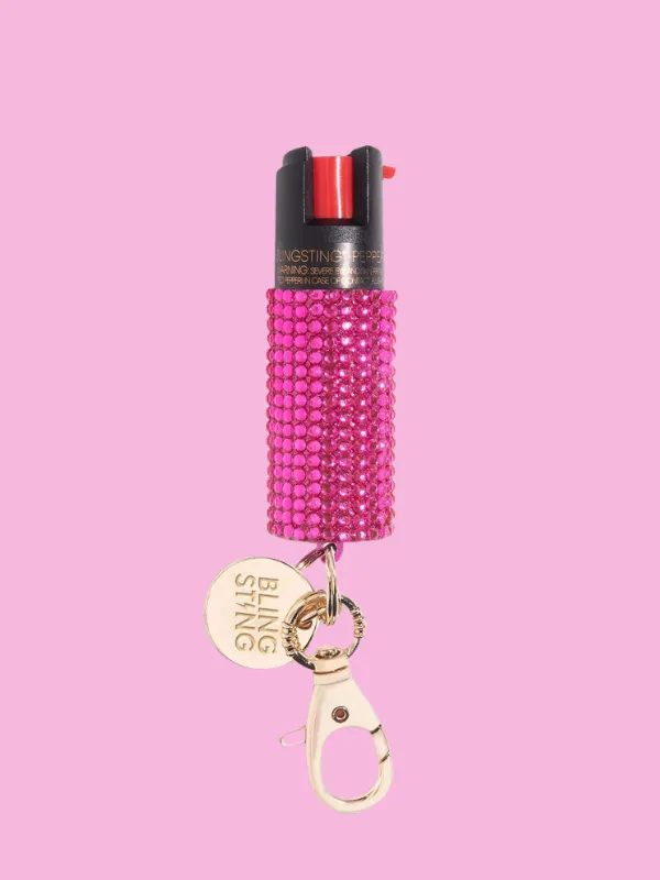 Blingsting Rhinestone Pepper Spray in Pink