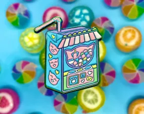 Claw Machine Juice Box Pin (Rainbow Plated)