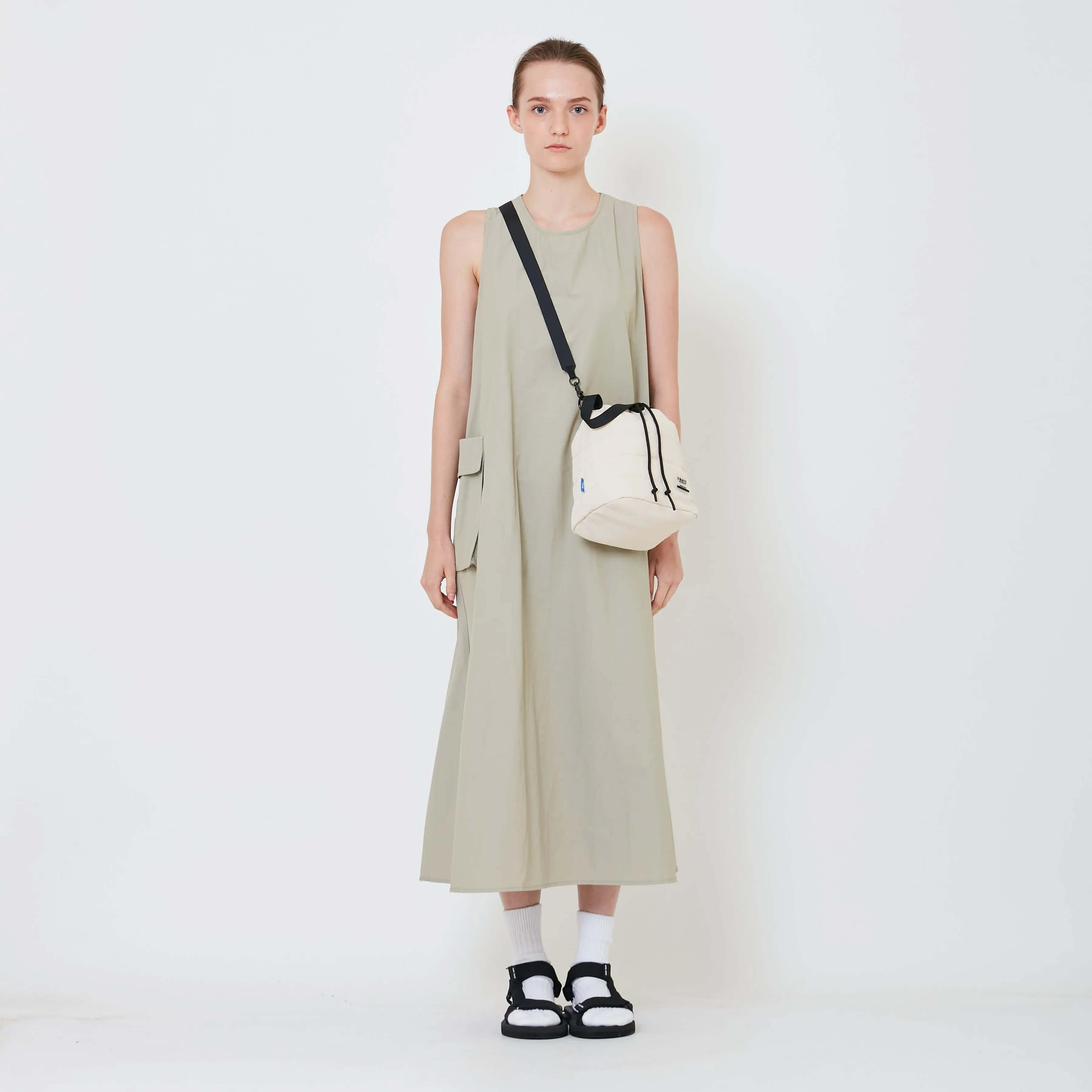 Crossbody Bucket Bag - Beige - SA2408028A