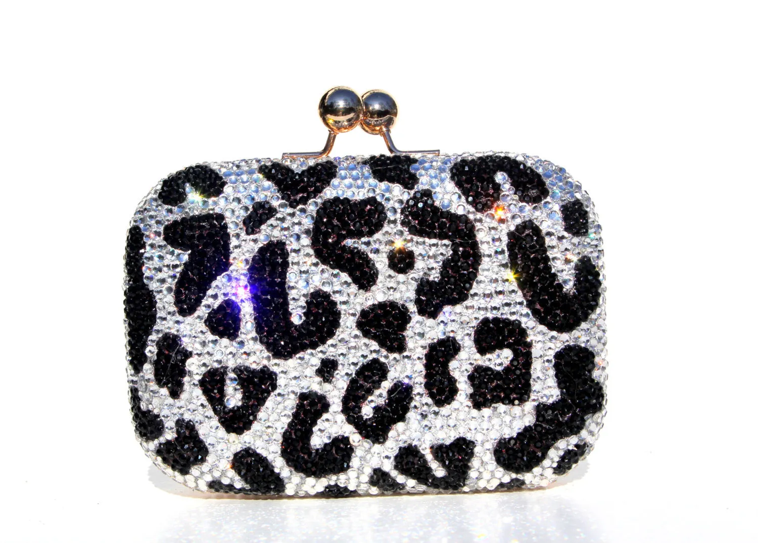 Crystal Leopard Clutch