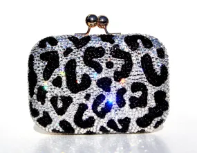 Crystal Leopard Clutch