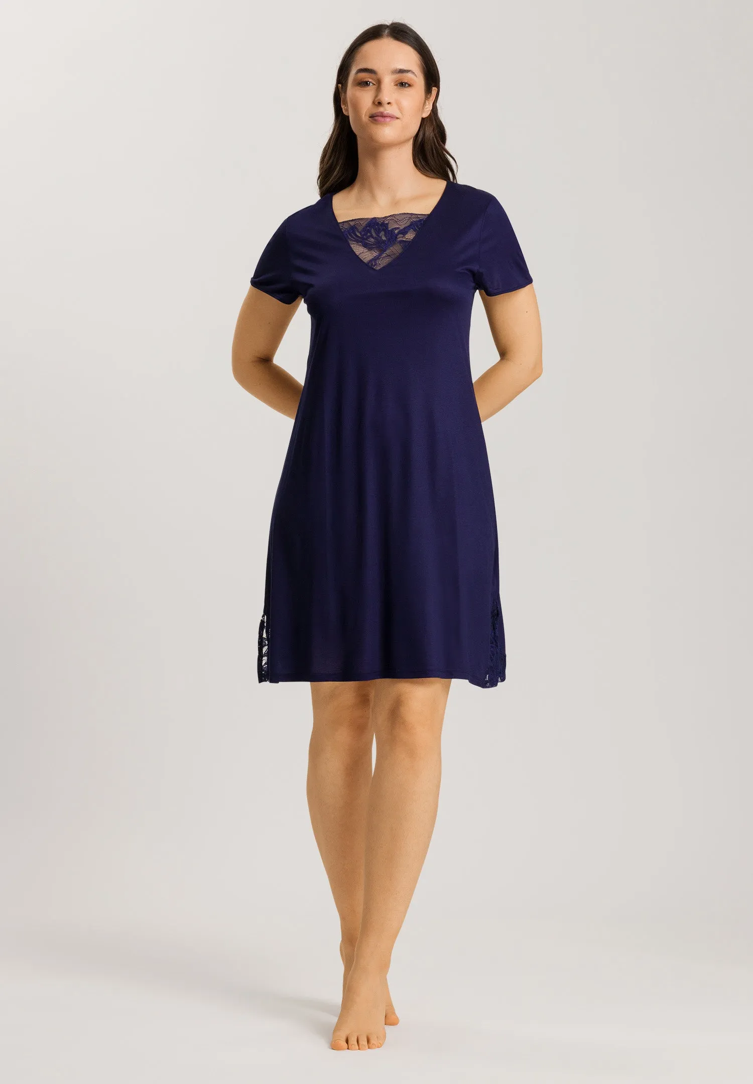 Eva TENCEL™ Lace Accented Nightgown | Evening Blue 74886-2621