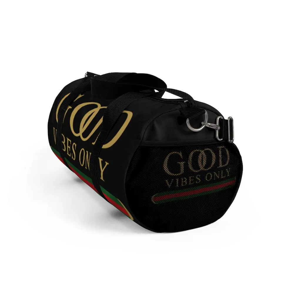 Good Vibes Only Black Duffel Bag