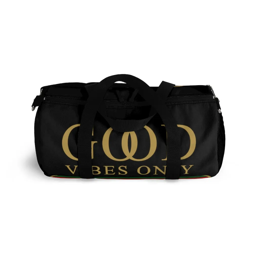 Good Vibes Only Black Duffel Bag