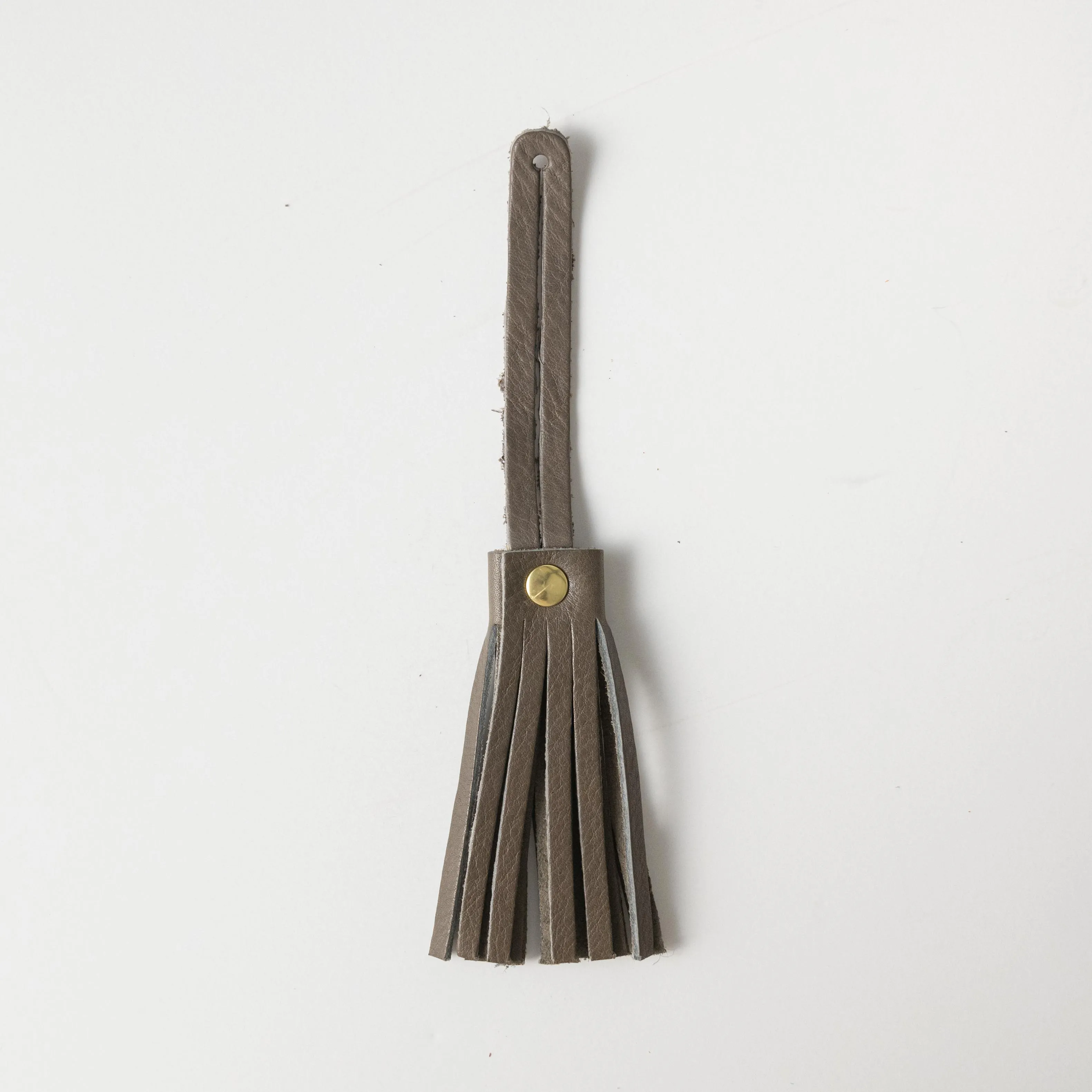 Grey Cypress Leather Tassel