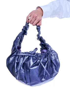 Loopi Britney Ruched Shoulder Bag in Electric Blue