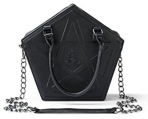 Pentagram Darkness Punk Soft Chain High Leather Quality Gothic Bag