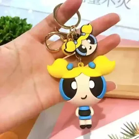 PowerPuff Girls | BUBBLES | 3D Silicone Keychain |