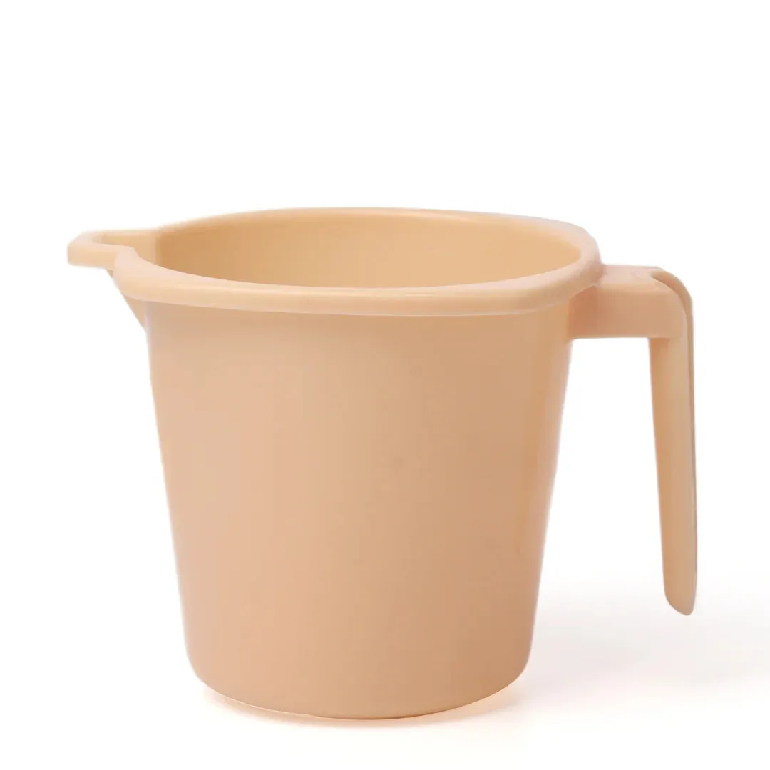 Saaj Bathroom Set of 3: Bucket, Mug, and Stool Combo in Beige