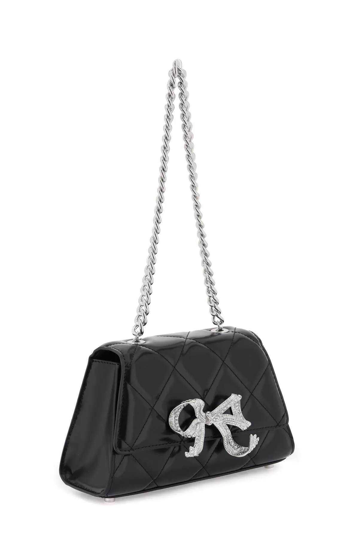 Self portrait bow mini quilted shoulder bag