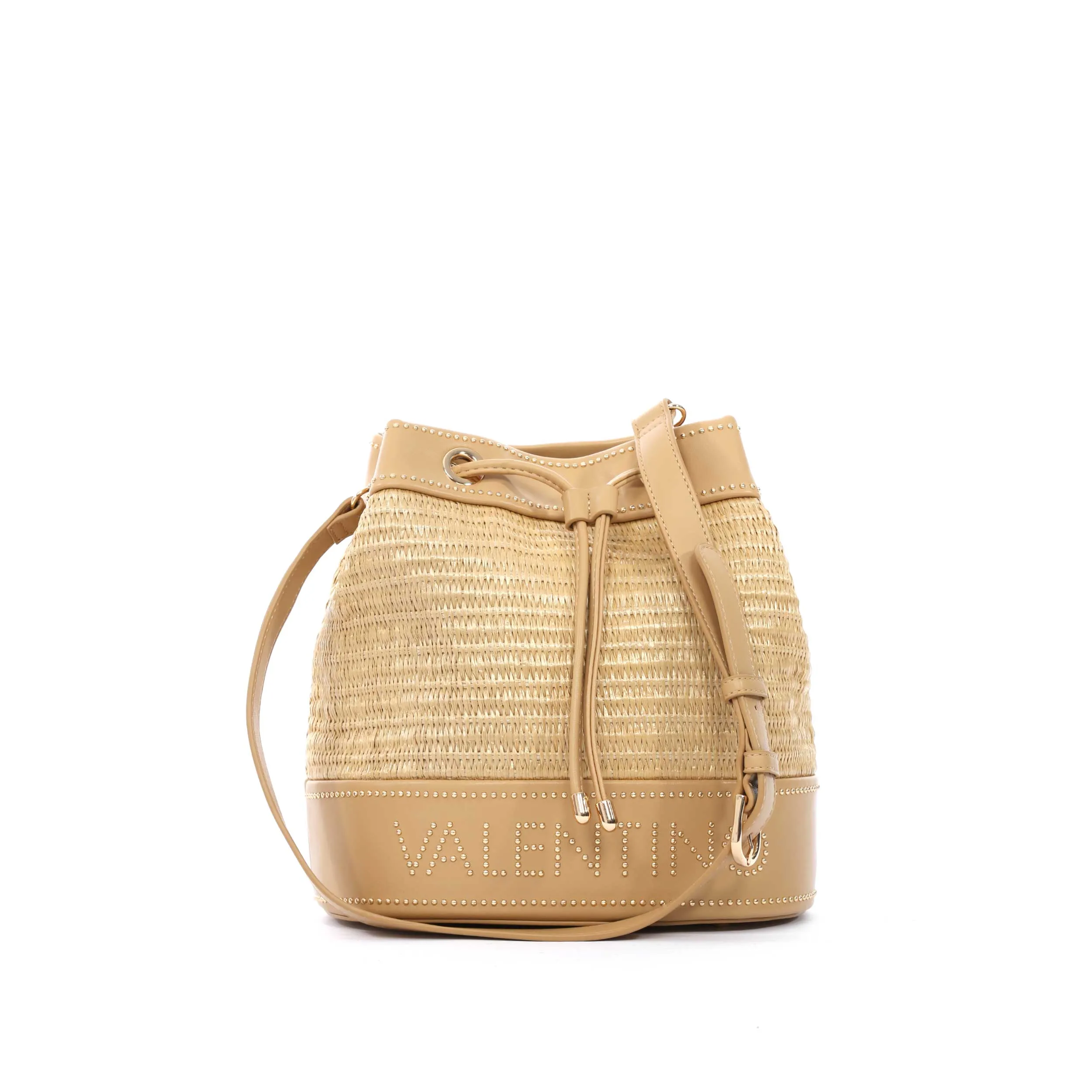 Valentino Bags Float Ladies Bucket Bag in Natural