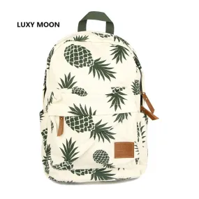 Vintage Fashion Pineapple Backpacks for Teenage Girls High Quality Canvas Laptop Backpack Fruit Prints Women Travel Rucksack