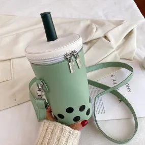 Wenkouban  Personalized Bag For Women  New Fashion Milk Tea Cup Shaped Bags Small Bucket Bag Shoulder Bag Lady Crossbody Bags Womens