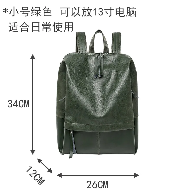 Women's High-End Casual Leather Backpack