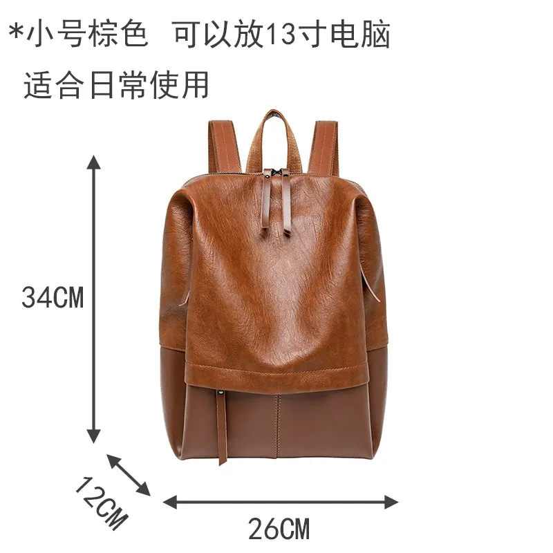 Women's High-End Casual Leather Backpack