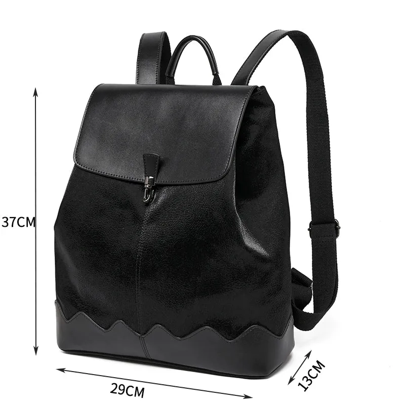 Women's High-End Casual Leather Backpack