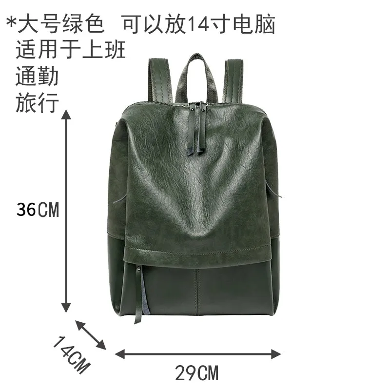 Women's High-End Casual Leather Backpack